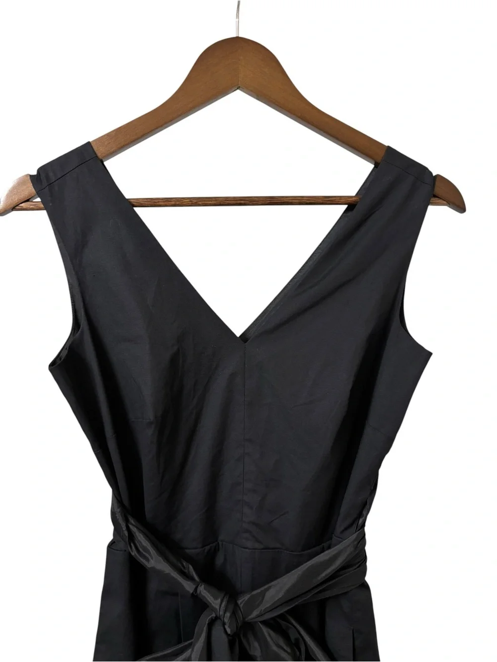 J.Crew black crop wide leg wrap tie stretch poplin tailored v neck jumpsuit 00